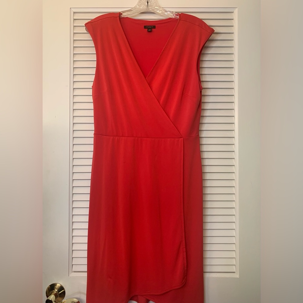Ann Taylor Red Dress ❤️ size 10 wrap dress